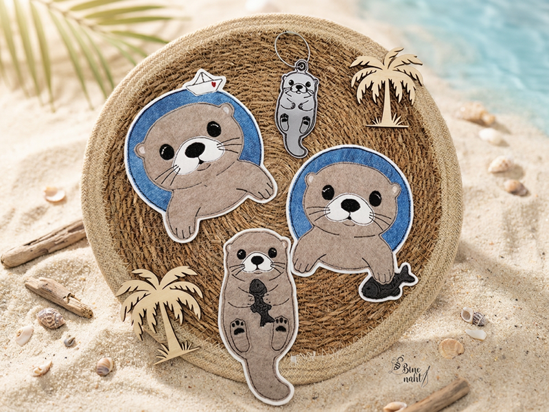Otter - doodle Stickdatei